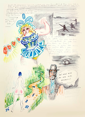 Fellini sketches explore fantastical  ITALY Magazine