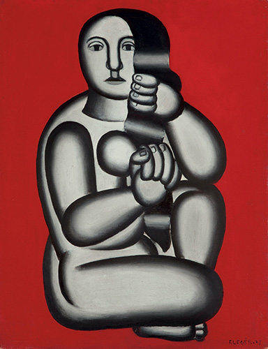 Fernand Léger, Femme sur fond rouge, femme assise (Nude on a Red Background), 1927 | Article on ArtWizard