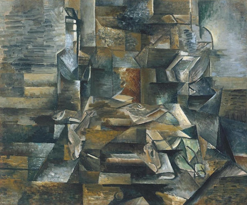 Georges Braque, Bottle and Fishes, 1910-12 | Article on ArtWizard