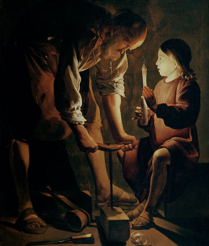 Georges de La Tour, Saint Joseph charpentier (St. Joseph the Carpenter), 1642 | Article on ArtWizard