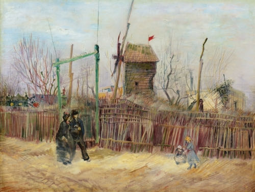 Vincent Van Gogh, Scène de rue à Montmartre (Impasse des deux frères et le Moulin à Poivre), 1887 | Article on ArtWizard