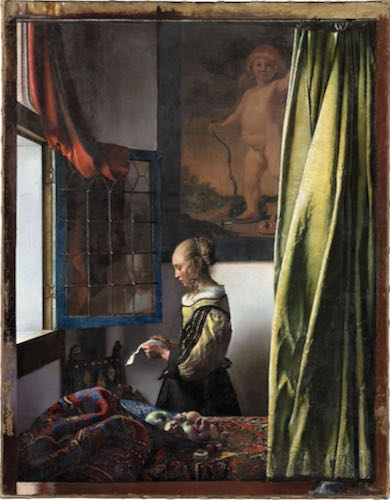 Vermeer’s “Girl Reading a Letter at an open window” – with or without the Cupid we like it?  | Article on ArtWizard